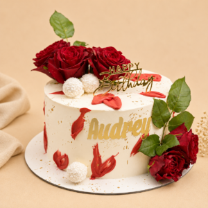 Red Velvet Rose – Elegante Geburtstagstorte